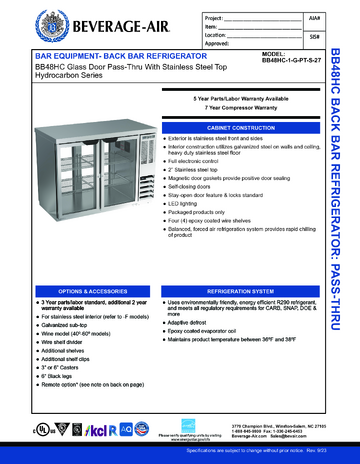 Spec Sheet