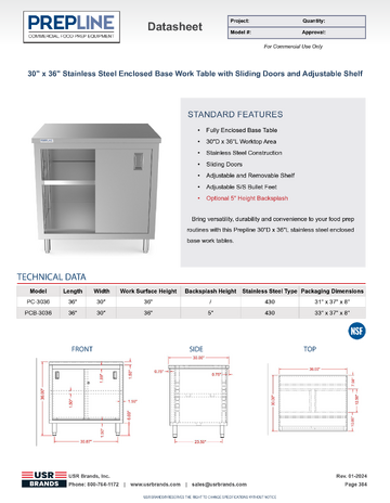 Spec Sheet