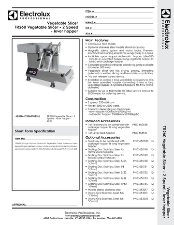 Spec Sheet