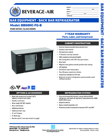 Spec Sheet