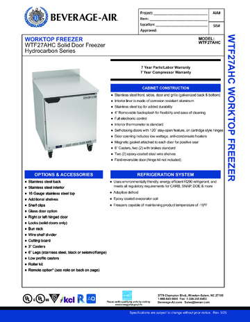 Spec Sheet