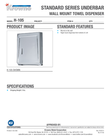 Spec Sheet