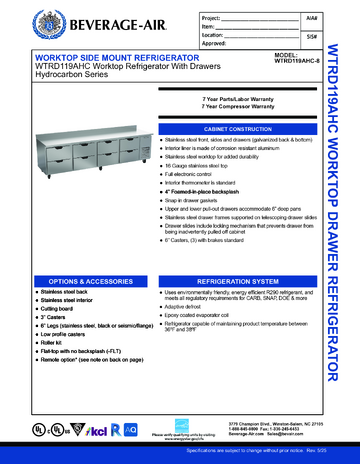 Spec Sheet