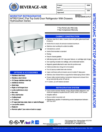 Spec Sheet