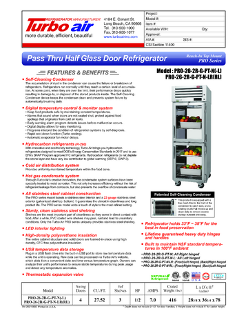 Spec Sheet