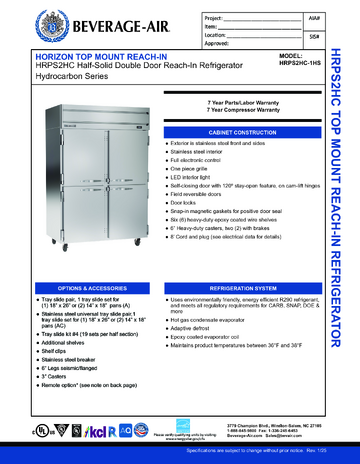 Spec Sheet