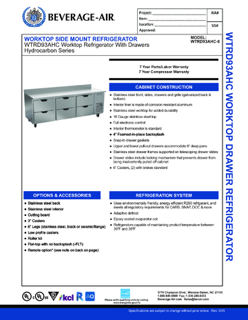 Spec Sheet