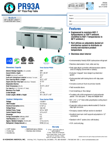Spec Sheet