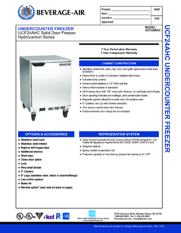 Spec Sheet