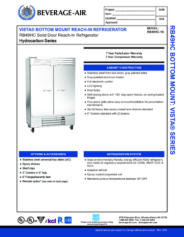 Spec Sheet