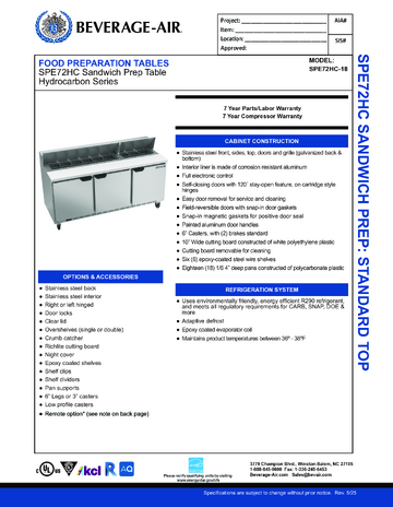 Spec Sheet