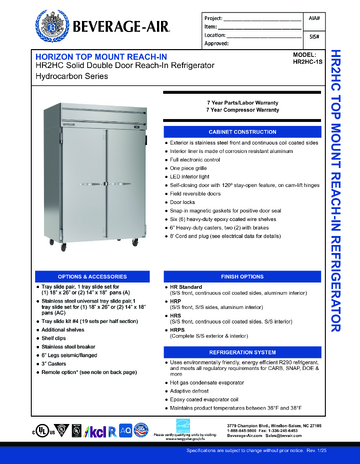 Spec Sheet
