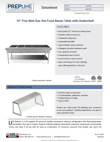 Spec Sheet