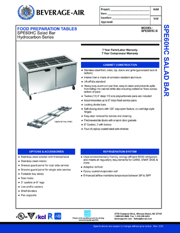 Spec Sheet