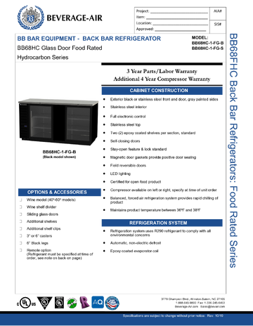 Spec Sheet