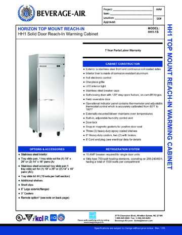 Spec Sheet