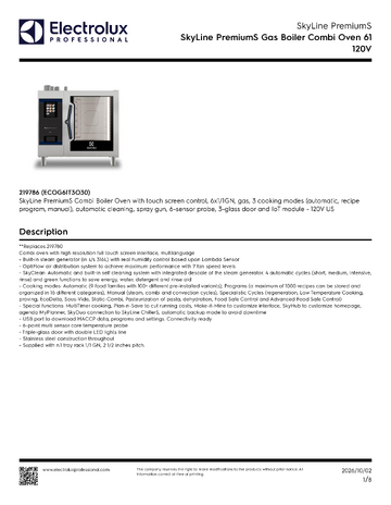 Spec Sheet