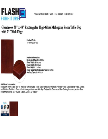Spec Sheet