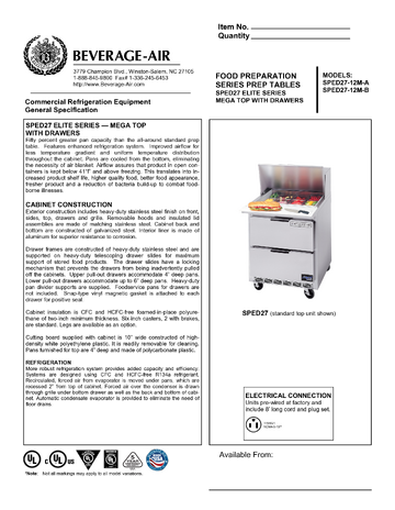 Spec Sheet
