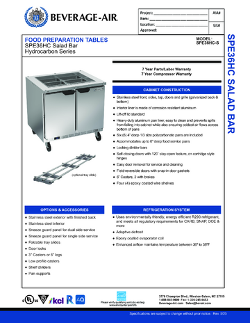 Spec Sheet