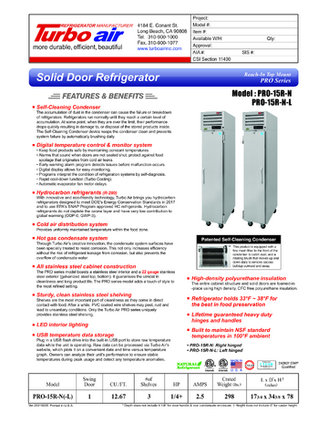 Spec Sheet