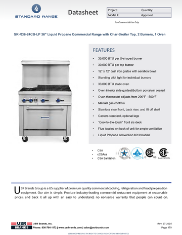 Spec Sheet