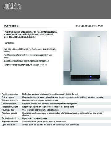 Spec Sheet