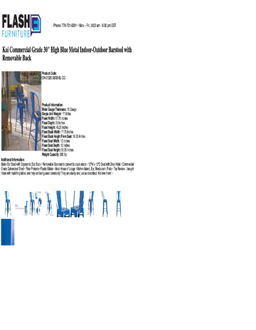 Spec Sheet