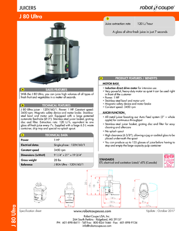 Spec Sheet