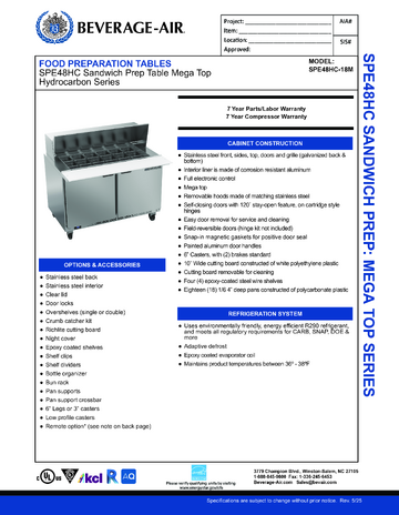 Spec Sheet
