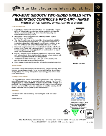 Spec Sheet