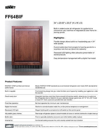 Spec Sheet