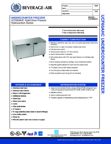 Spec Sheet