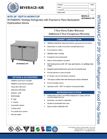 Spec Sheet