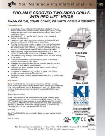 Spec Sheet