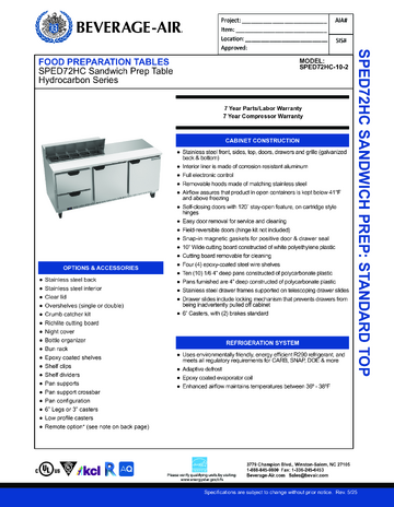 Spec Sheet