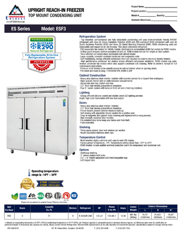 Spec Sheet
