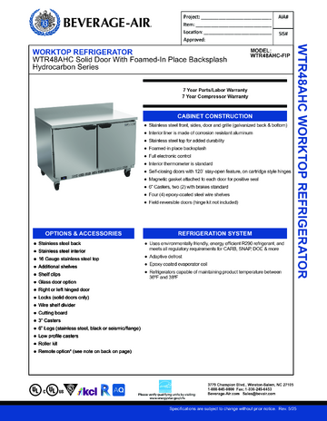 Spec Sheet