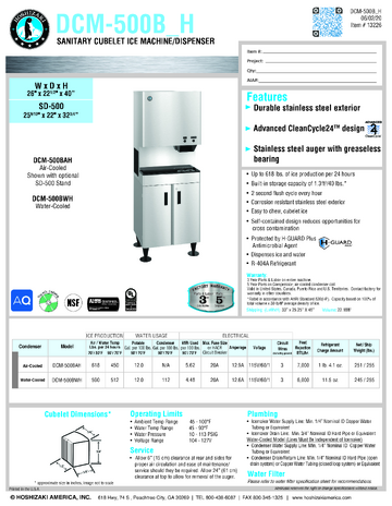 Spec Sheet