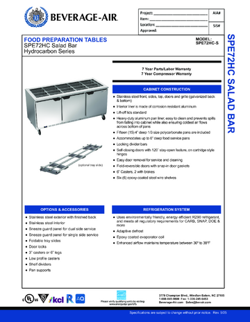 Spec Sheet