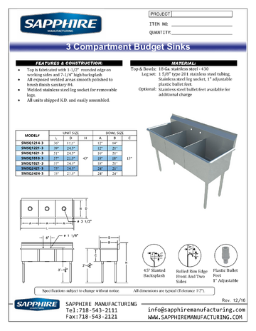 Spec Sheet
