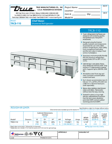 Spec Sheet