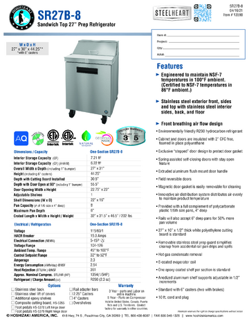 Spec Sheet