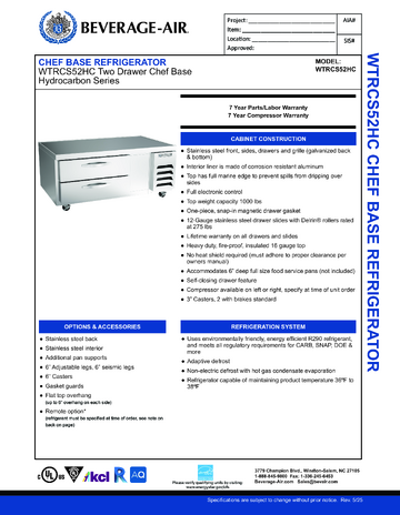 Spec Sheet