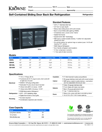 Spec Sheet