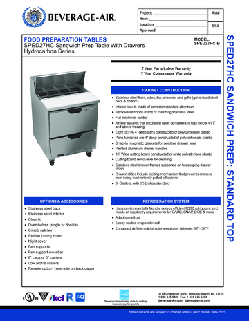 Spec Sheet