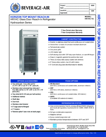 Spec Sheet