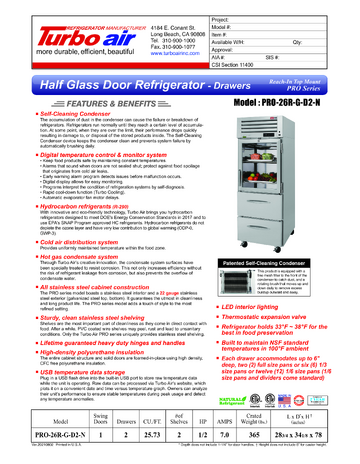 Spec Sheet