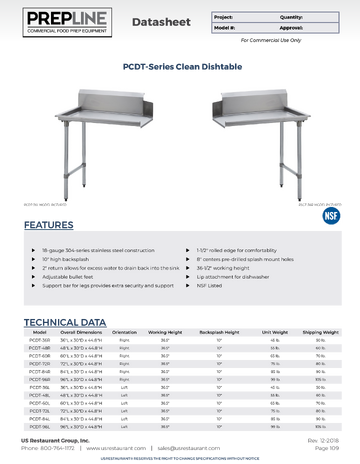Spec Sheet