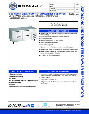 Spec Sheet